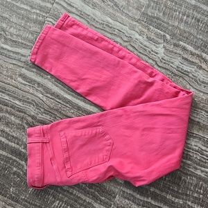 J Brand Alana pink high rise crop skinny jeans